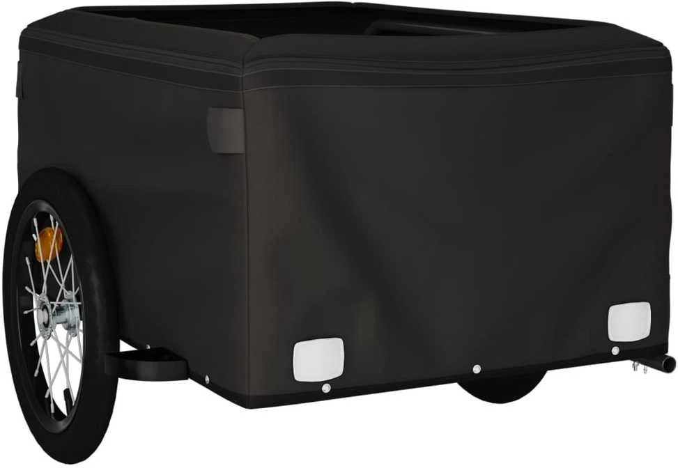 Dviračio priekaba, juodos ir mėlynos spalvos, 45kg, geležis