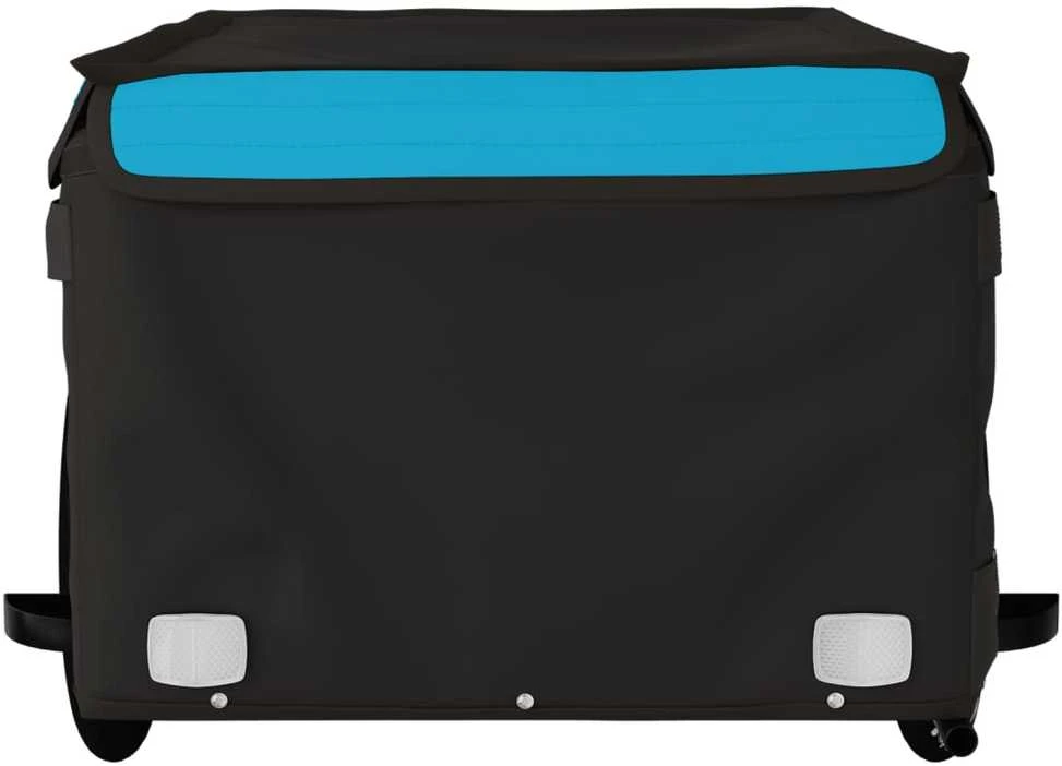 Dviračio priekaba, juodos ir mėlynos spalvos, 45kg, geležis