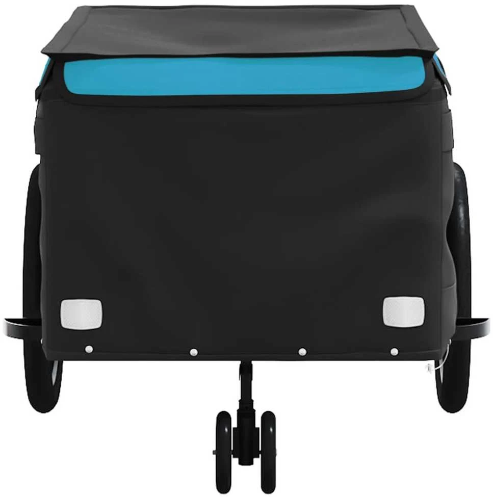 Dviračio priekaba, juodos ir mėlynos spalvos, 45kg, geležis