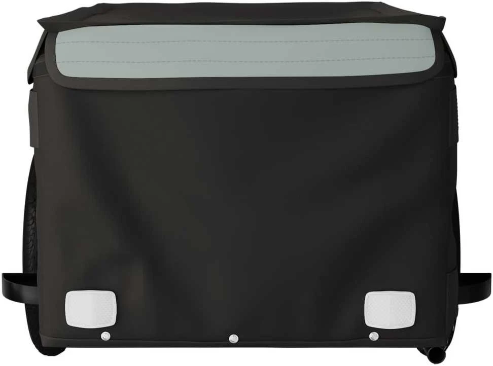 Dviračio priekaba, juodos ir pilkos spalvos, 30kg, geležis