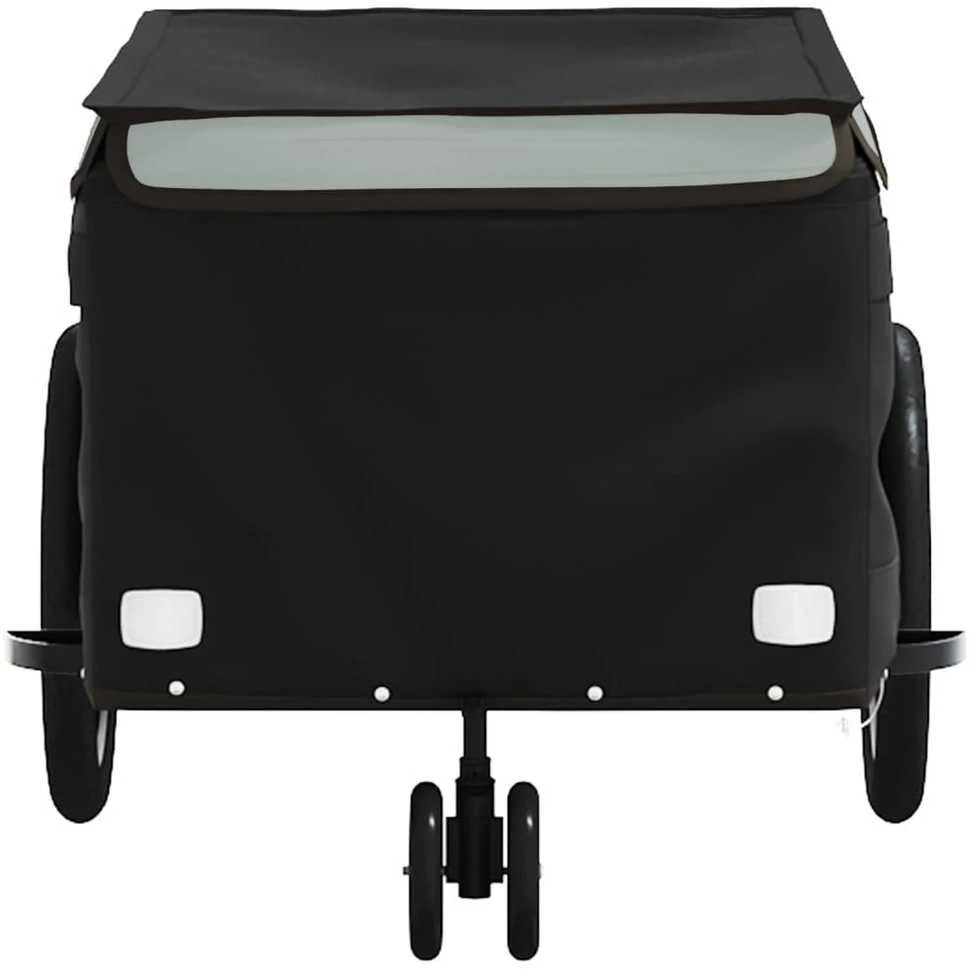 Dviračio priekaba, juodos ir pilkos spalvos, 30kg, geležis