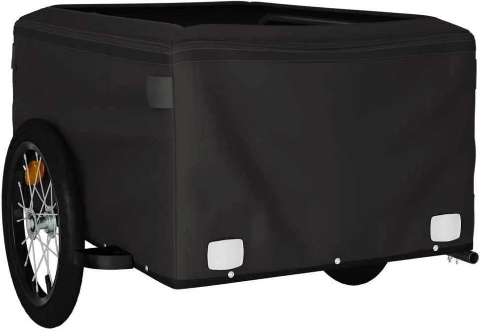 Dviračio priekaba, juodos ir raudonos spalvos, 45kg, geležis
