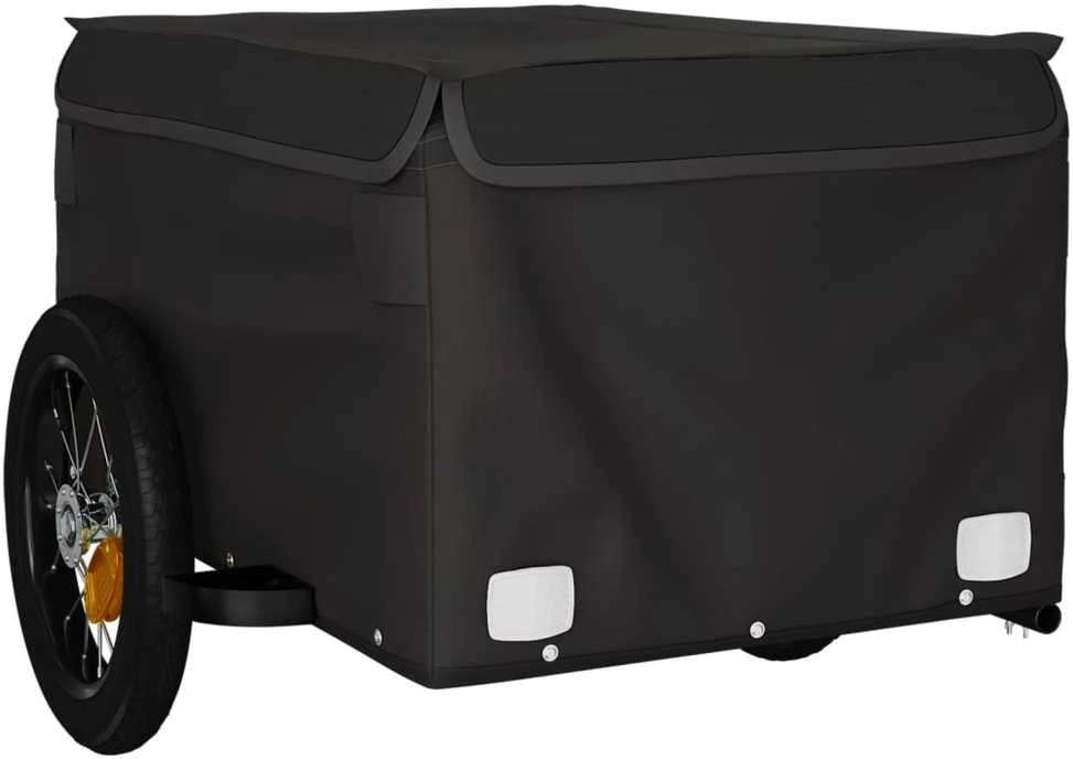 Dviračio priekaba, juodos spalvos, 30kg, geležis