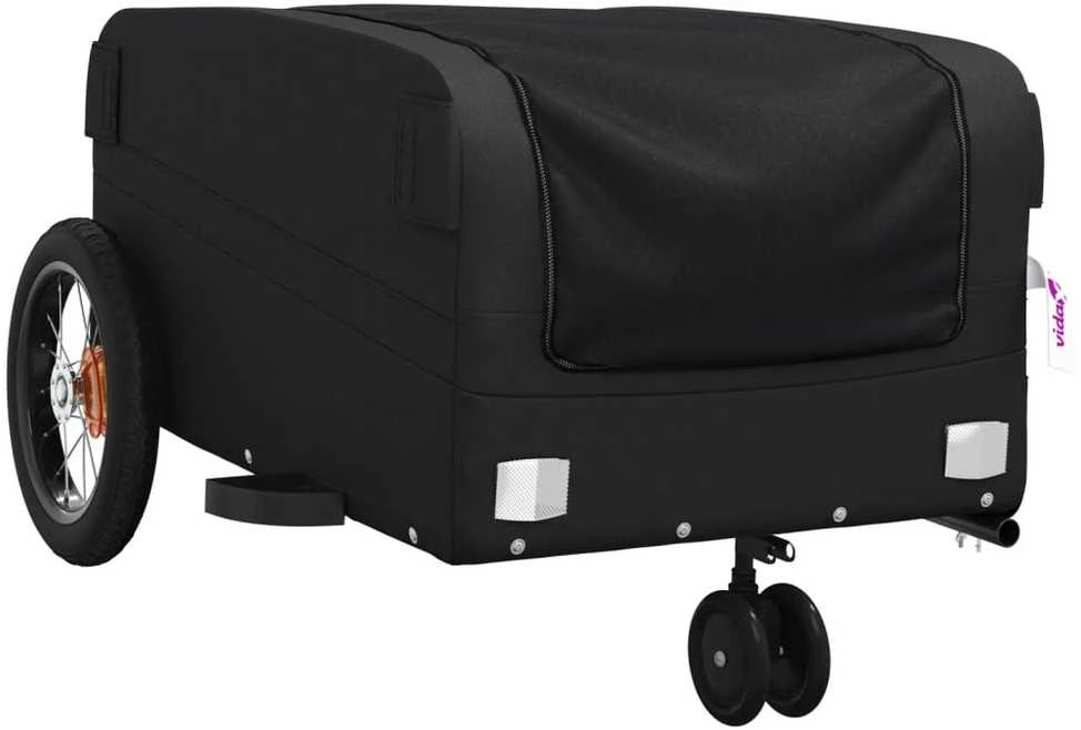 Dviračio priekaba, juodos spalvos, 30kg, geležis