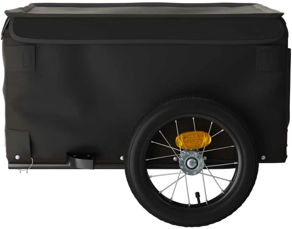Dviračio priekaba, juodos spalvos, 30kg, geležis