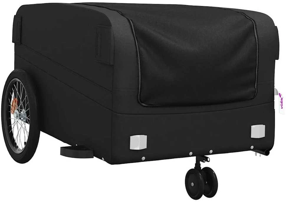 Dviračio priekaba, juodos spalvos, 45kg, geležis