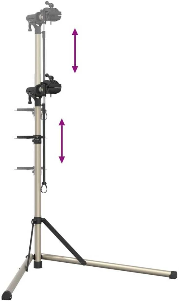 Dviračio remonto stovas, 102-160cm, aliuminis, sulankstomas