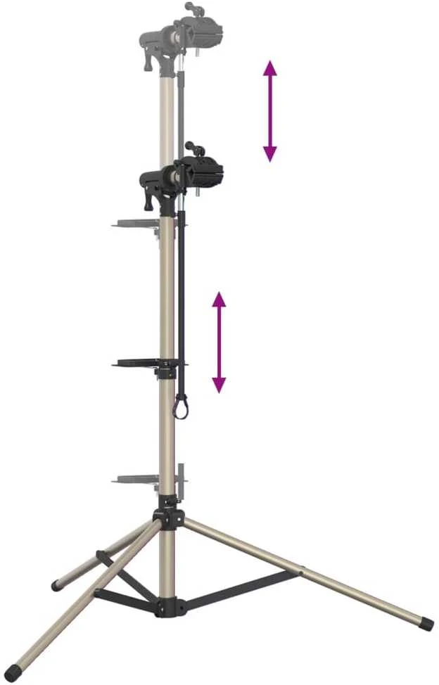 Dviračio remonto stovas, 120-165cm, aliuminis, sulankstomas