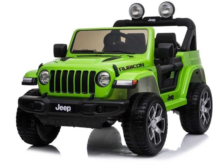 Lean Cars Dvivietis vaikiškas elektromobilis Jeep Rubicon 4x4, žalias