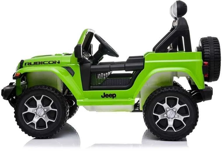 Lean Cars Dvivietis vaikiškas elektromobilis Jeep Rubicon 4x4, žalias