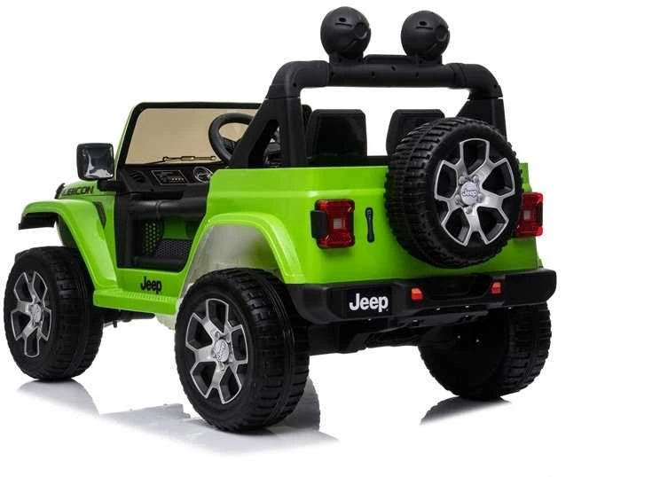 Lean Cars Dvivietis vaikiškas elektromobilis Jeep Rubicon 4x4, žalias
