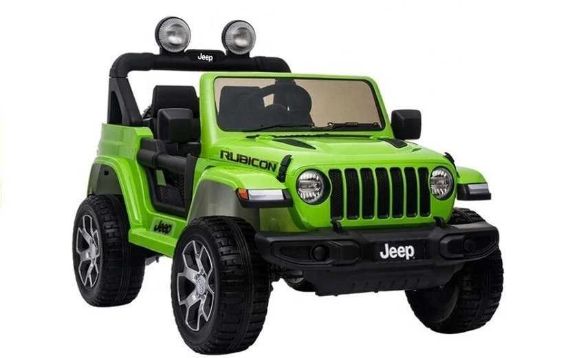 Lean Cars Dvivietis vaikiškas elektromobilis Jeep Rubicon 4x4, žalias