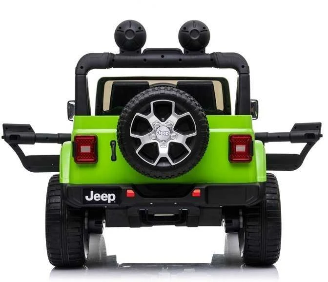 Lean Cars Dvivietis vaikiškas elektromobilis Jeep Rubicon 4x4, žalias