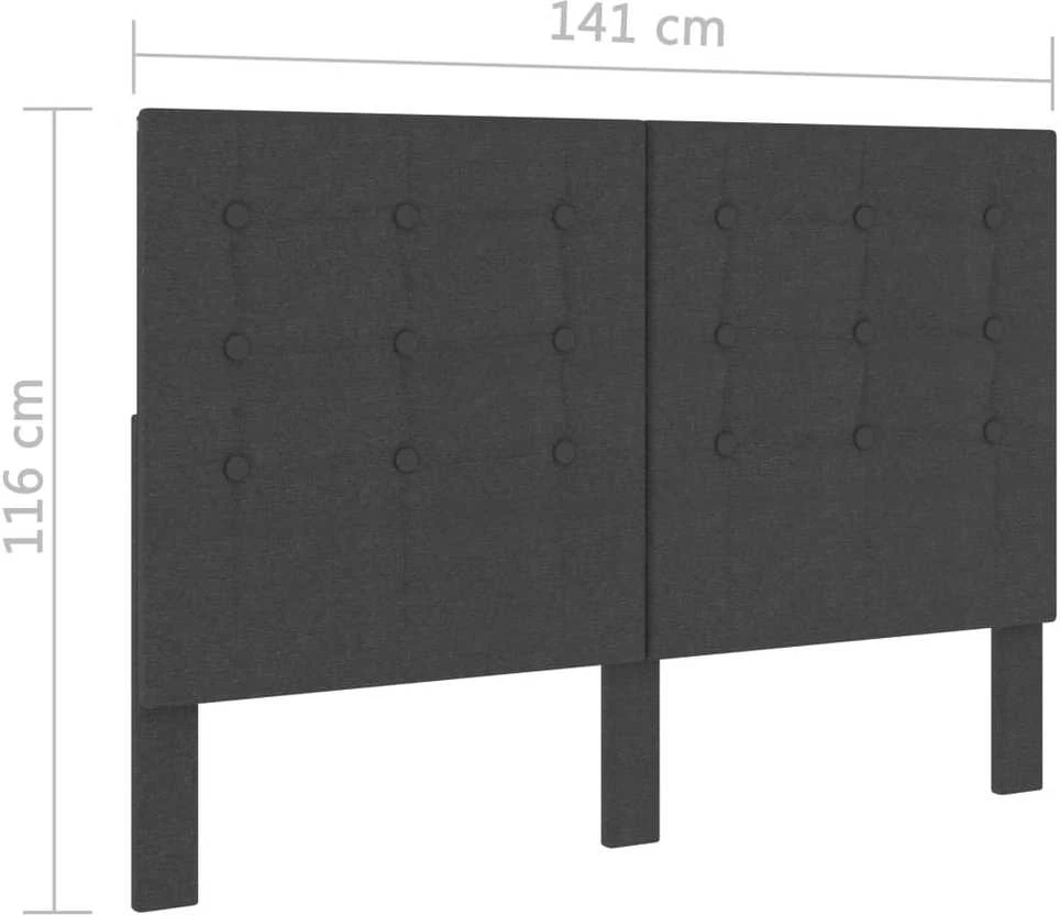 Dygsniuotas galvūgalis, tamsiai pilkas, 140x200cm, audinys