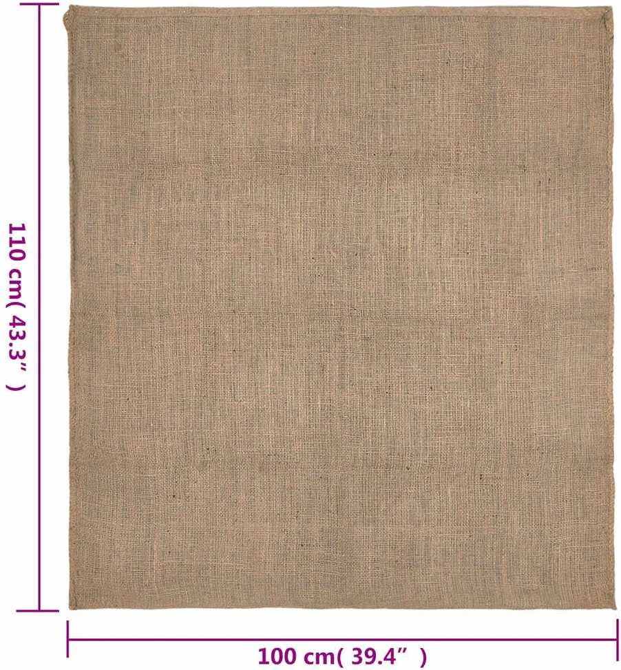 Džiuto maišai, 10vnt., 100x110cm, 100% džiutas, 220 g/m²