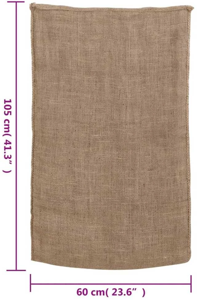 Džiuto maišai, 10vnt., 60x105cm, 100% džiutas, 220 g/m²