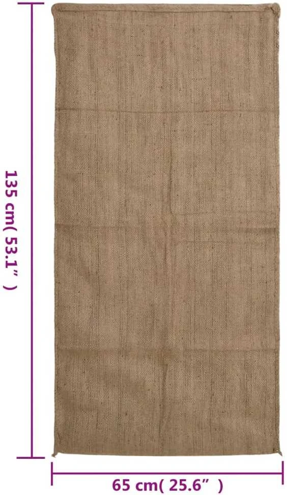 Džiuto maišai, 5vnt., 65x135cm, 100% džiutas, 340 g/m²