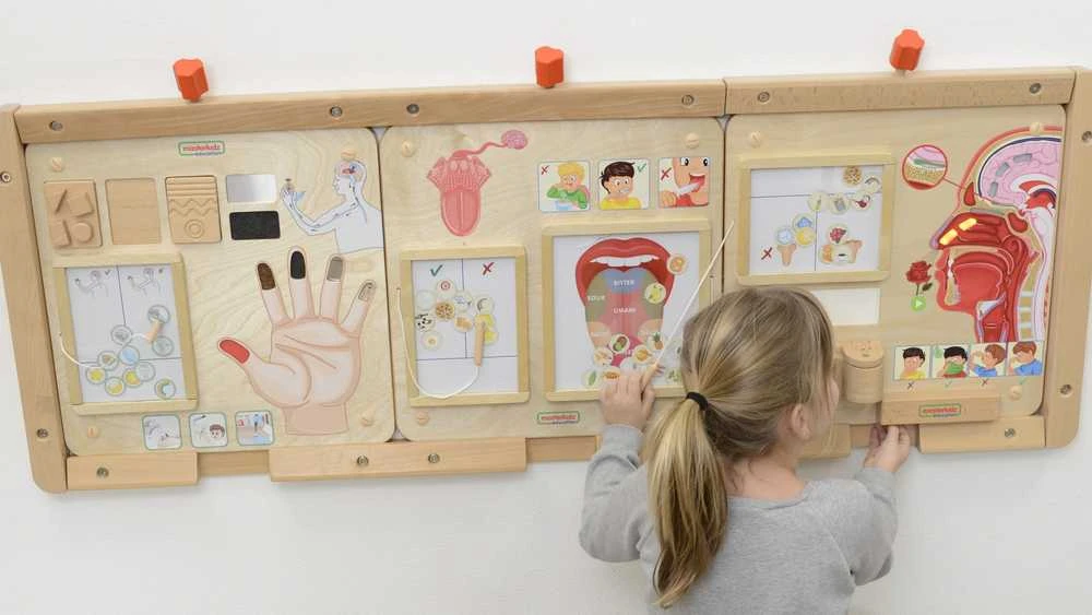 Edukacinė lenta Lytėjimo pojūtis Montessori MASTERKIDZ