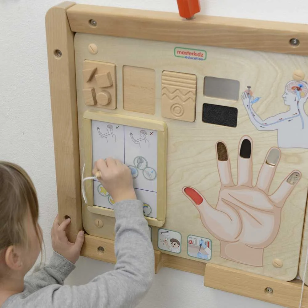 Edukacinė lenta Lytėjimo pojūtis Montessori MASTERKIDZ