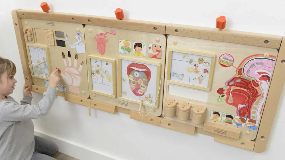 Edukacinė lenta Lytėjimo pojūtis Montessori MASTERKIDZ