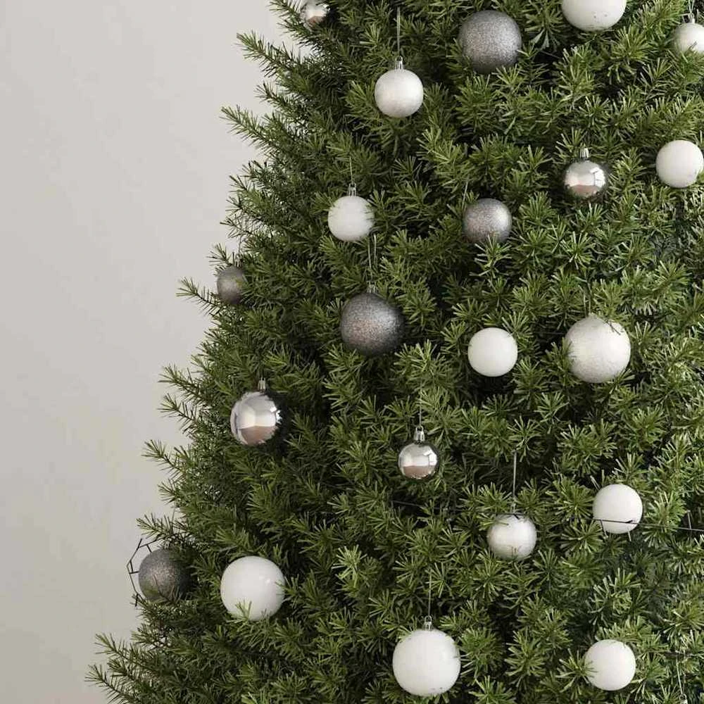 Eglutės žaisliukų rinkinys su viršūne ir 300 LED, 120 dalių