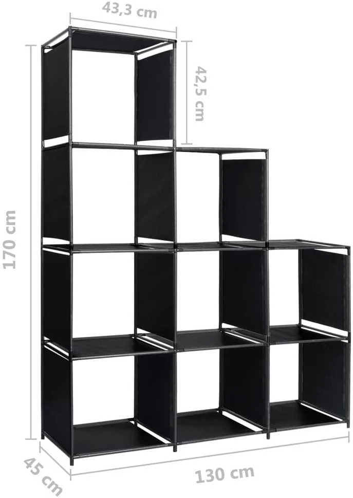 Eksponavimo lentyna, 130x45x170cm, audinys, laiptų dizaino