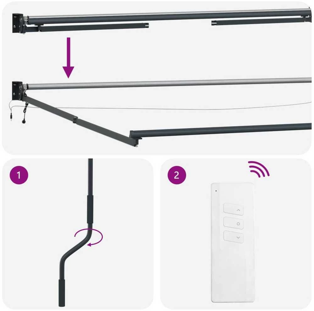 Elektrinė ištraukiama pavėsinė 2,5 x 2 m