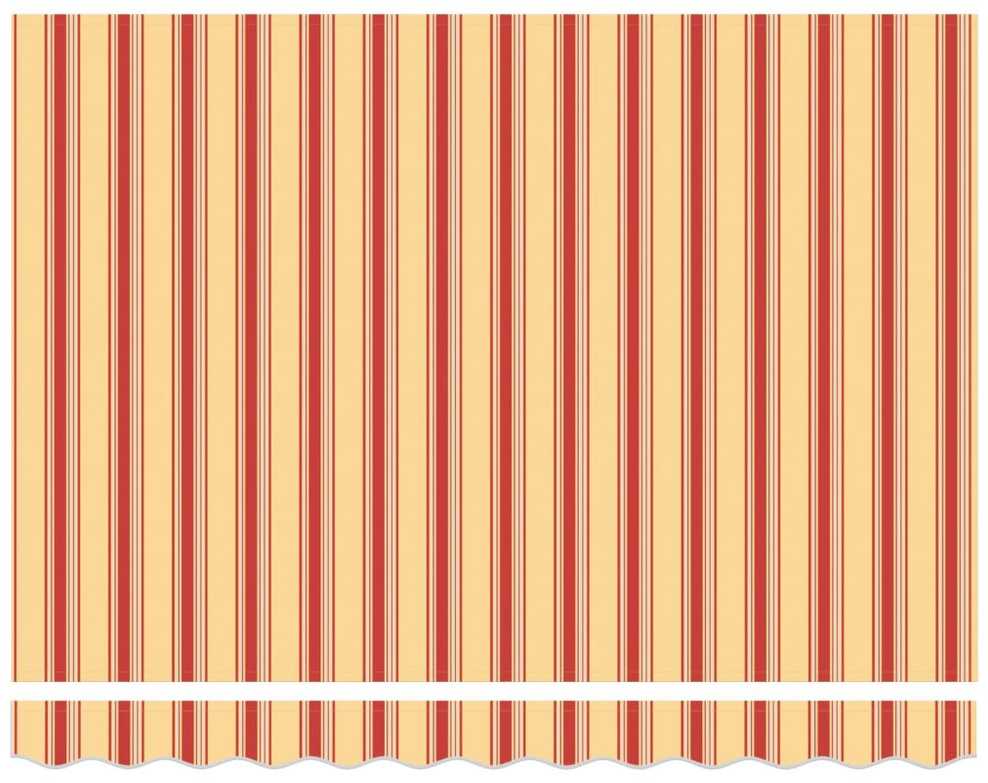 Ištraukiama markizė Geltona, oranžinė ir balta 3,5 x 2 m