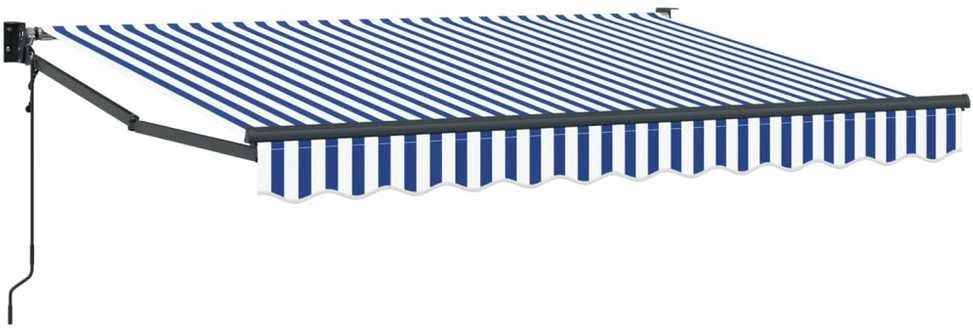 Ištraukiama markizė Mėlyna ir balta 2,5 x 2 m