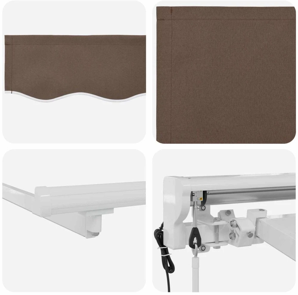 Elektrinė ištraukiama pavėsinė Taupe 4 × 3,5 m