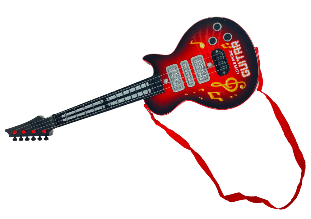 Lean Toys Vaikiška gitara Star Strings, raudona