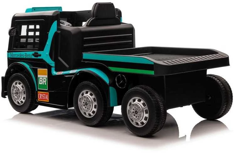 Lean Cars Vienvietis elektromobilis su priekaba Mercedes-Benz Axor XMX622, mėlynas