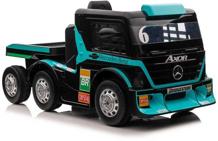 Lean Cars Vienvietis elektromobilis su priekaba Mercedes-Benz Axor XMX622, mėlynas