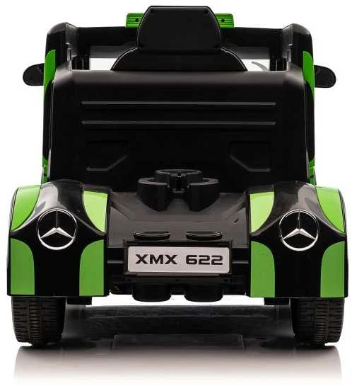 Lean Cars Vienvietis elektromobilis vaikams Mercedes-Benz Axor XMX622, žalias
