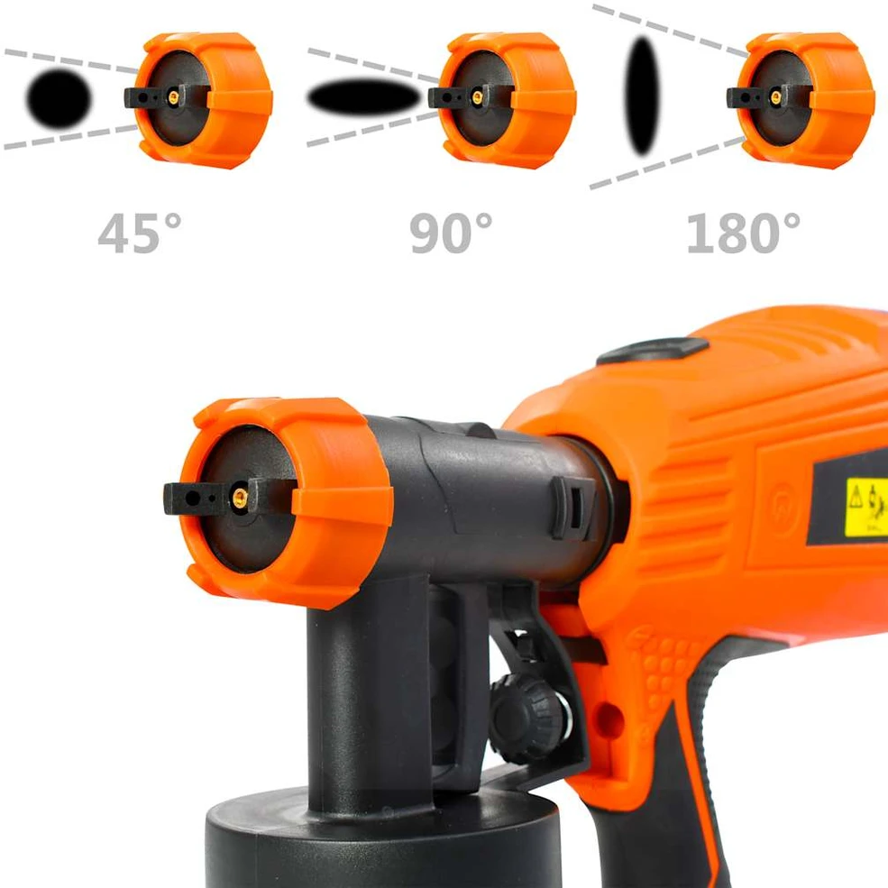 Elektrinis dažų purkštuvas su 3 dydžių antgaliais, 500W, 800ml