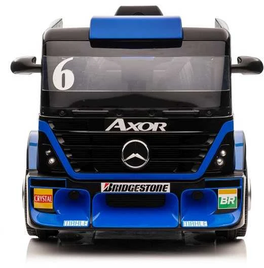 Lean Cars Vienvietis elektromobilis su priekaba Mercedes-Benz Axor XMX622, mėlynas