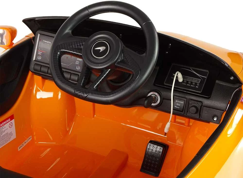 Lean Cars Vienvietis elektromobilis vaikams McLaren GT 12V, oranžinis blizgus