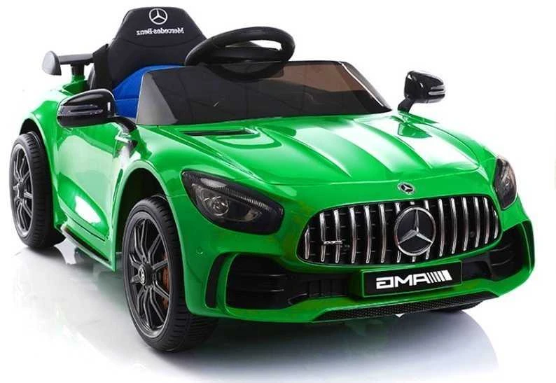 Vienvietis vaikiškas elektromobilis Mercedes GTR Lean Cars, žalias