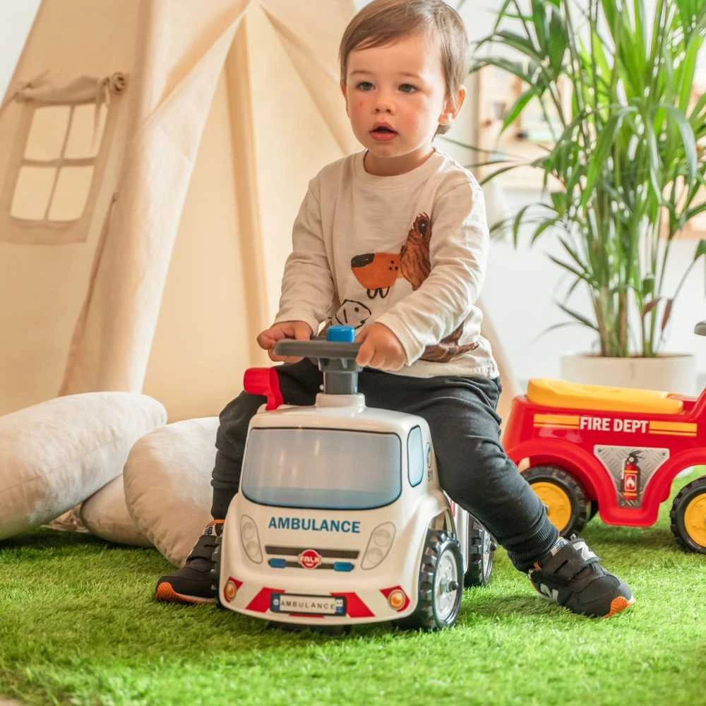 FALK Vaikiškas Automobilis Greitoji Pagalba su Klaksonu