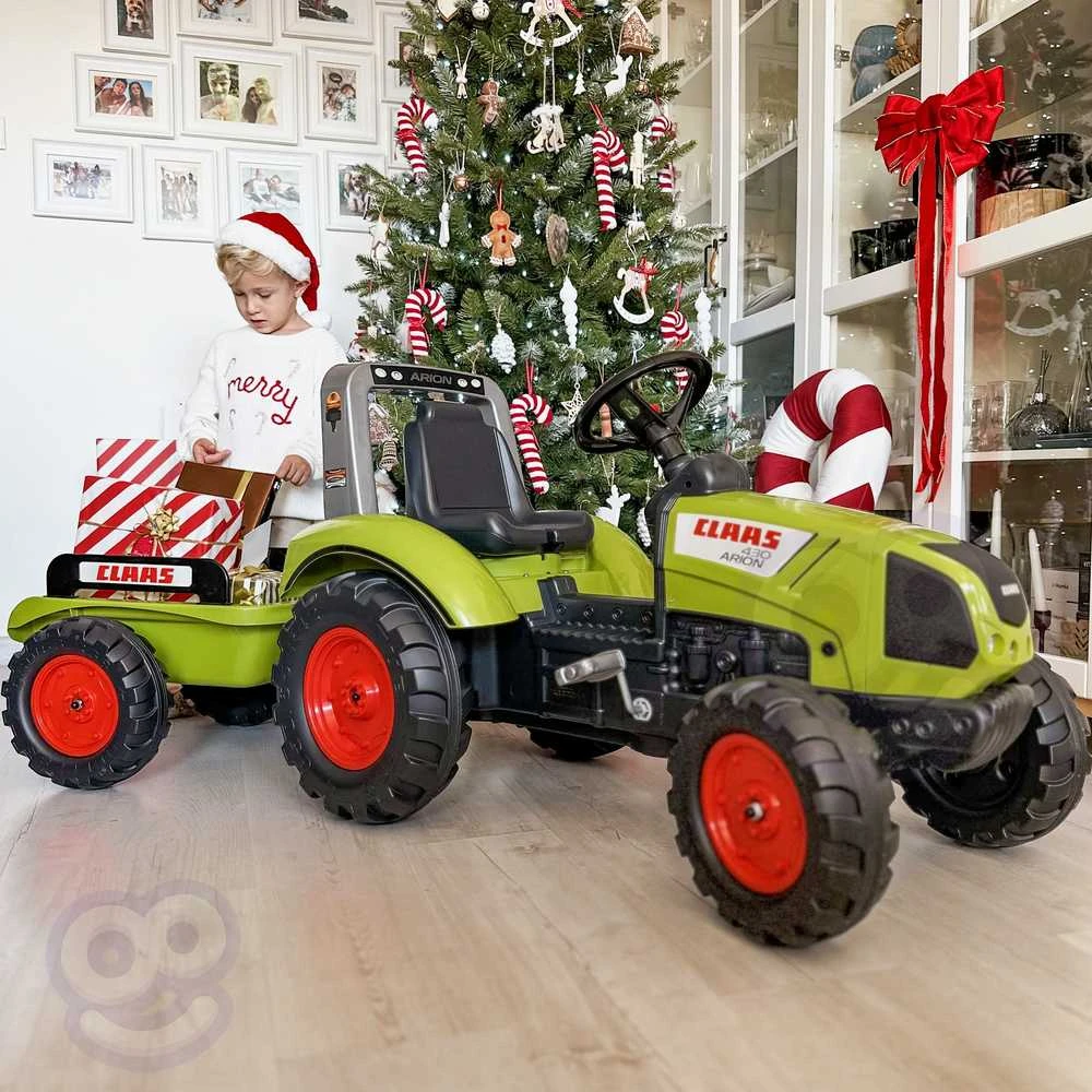 Vaikiškas pedalinis traktorius Falk Claas 1040AB, su priekaba, žalias