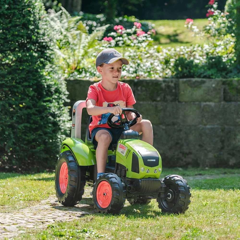 Vaikiškas pedalinis traktorius Falk Claas 1040AB, su priekaba, žalias