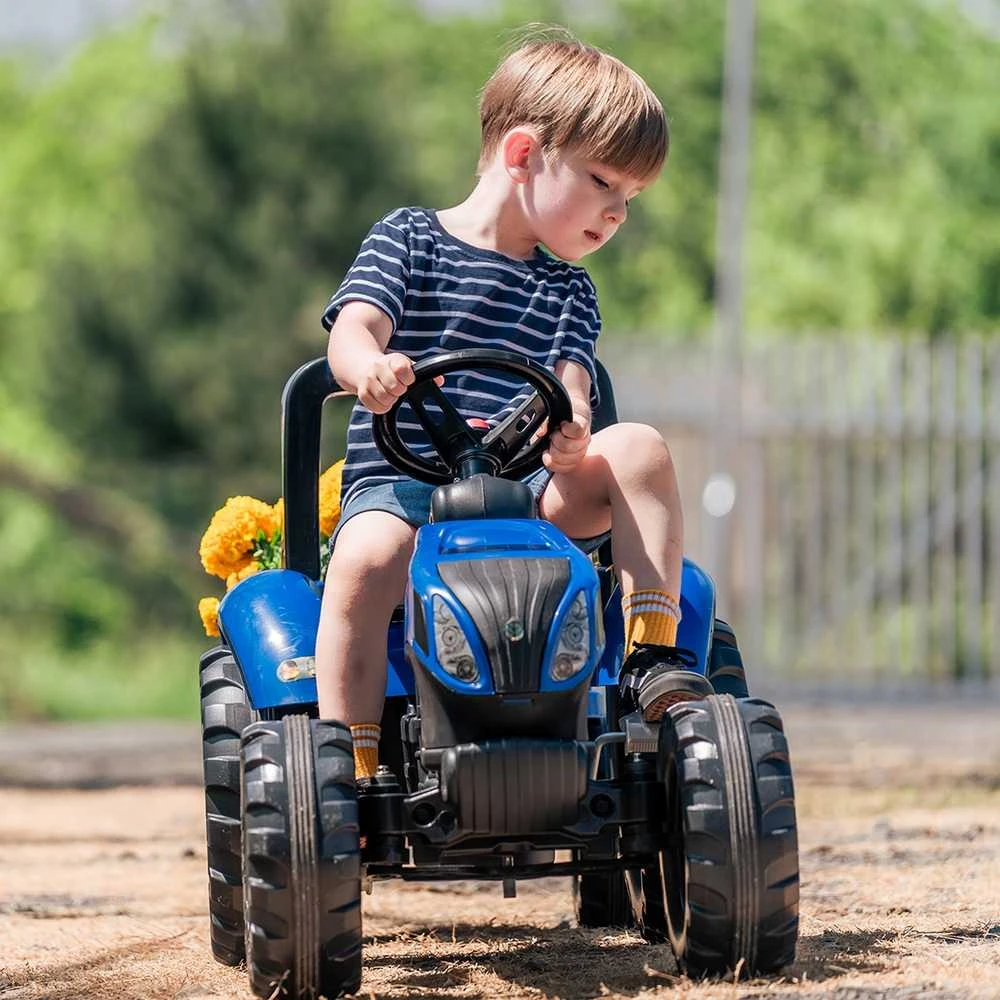 FALK pedalinis traktorius New Holland su priekaba