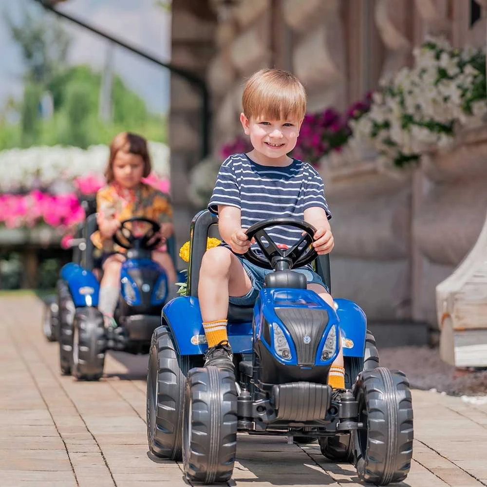 FALK pedalinis traktorius New Holland su priekaba