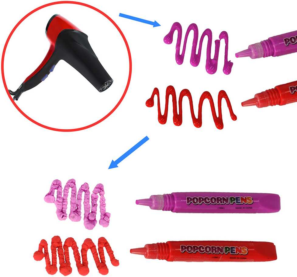 Flomasteriai 3D popkornų efektas n