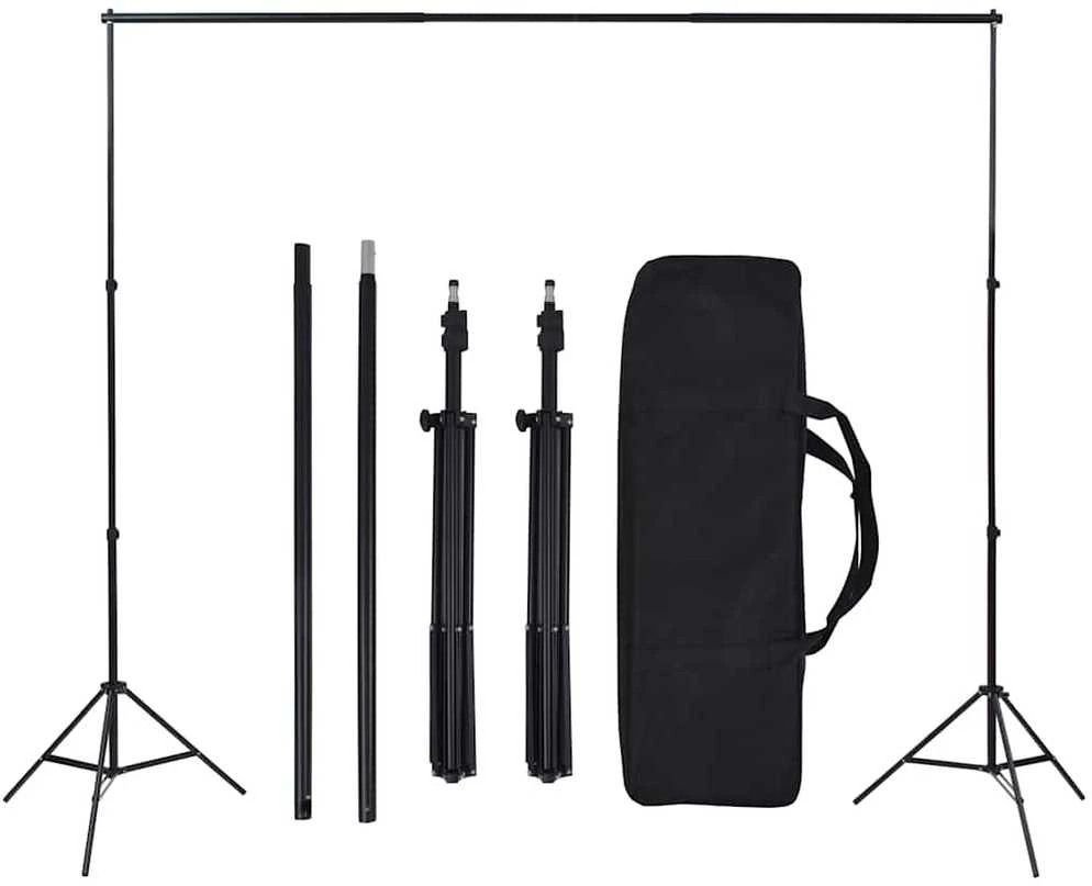 Fotostudijos komplektas su fonais ir šviestuvais