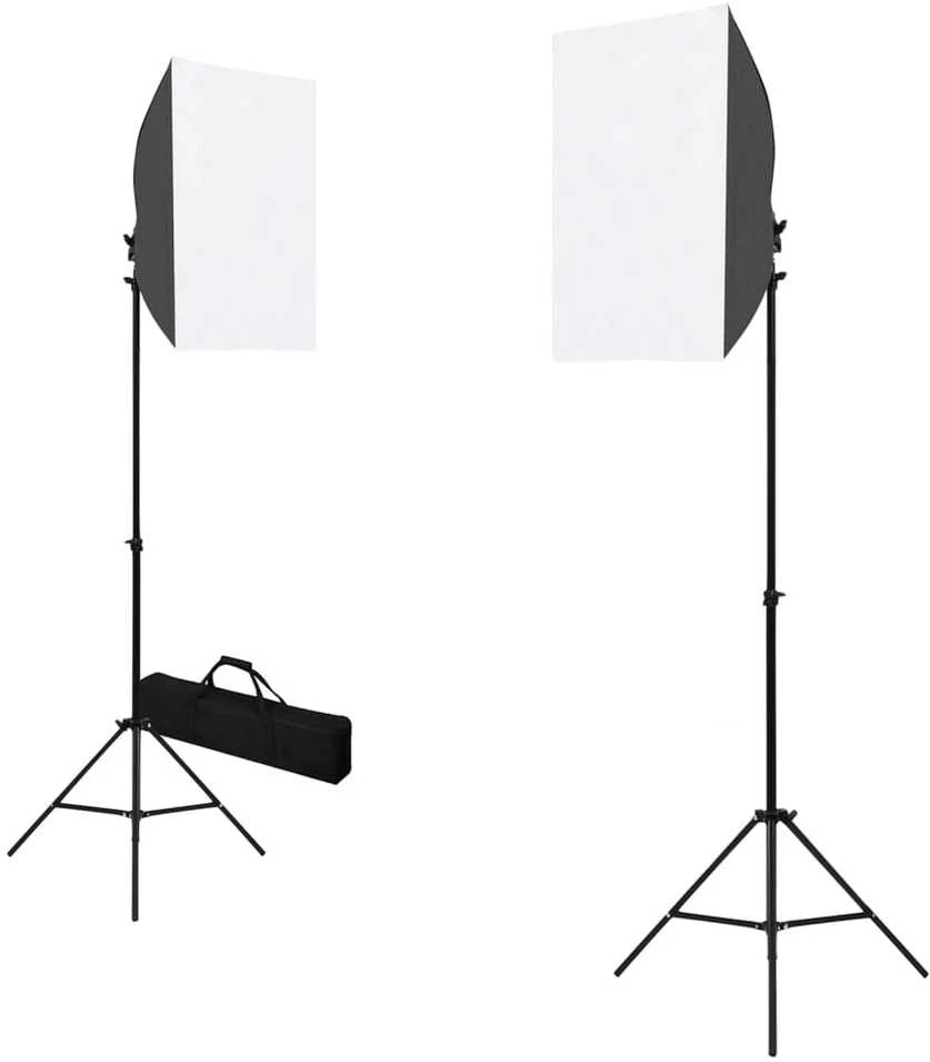 Fotostudijos komplektas su šviestuvais ir fonais