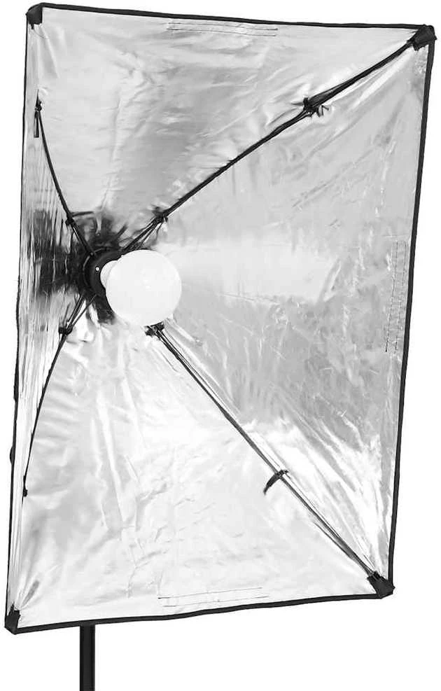 Fotostudijos rinkinys su šviestuvais, fonu ir reflektoriumi