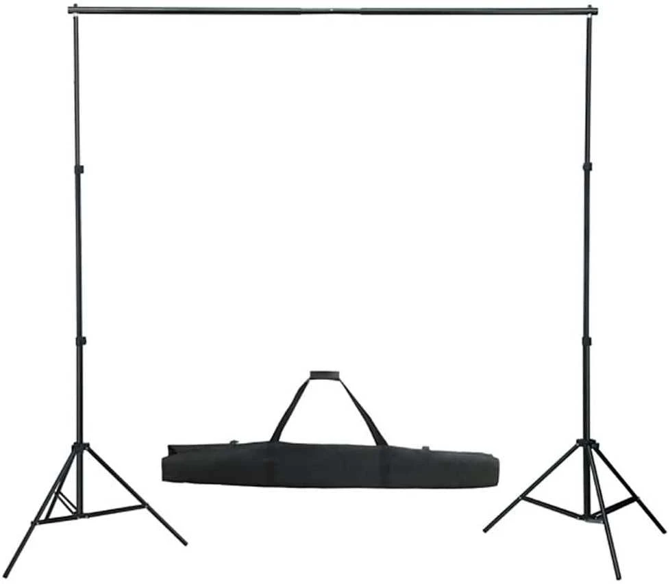 Fotostudijos rinkinys su šviestuvais, fonu ir reflektoriumi