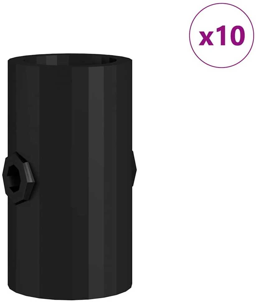Futbolo stalo kamštukai 10 vnt. Juodas 1,7 x 1,7 x 3,2 cm PP