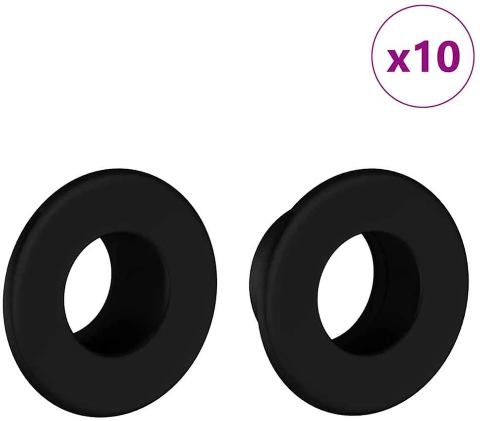 Futbolo stalo kamštukai 10 vnt. Juodas 3 x 3 x 1,4 cm HIPS